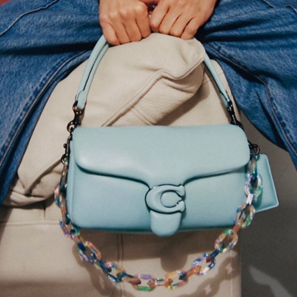 Coach Pillow Tabby Shoulder Bag 26 & Colorful Short Chain Strap With Recycled Re